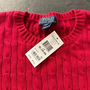 NWT Ralph Lauren Red Knit Sweater boys